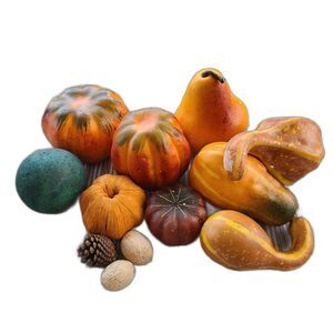 Vintage Life-Like Faux Harvest Lot Gourds Vegetables Fall Autumn Thanksgiving